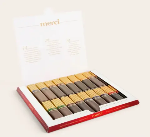Merci chocolate box 250g gift add-on, premium assorted chocolates for flower bouquet gifting